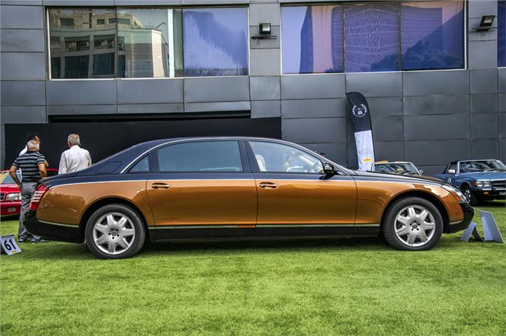 The Maybach 62 was a special display to commemorate 25 years of Mercedes in India. 